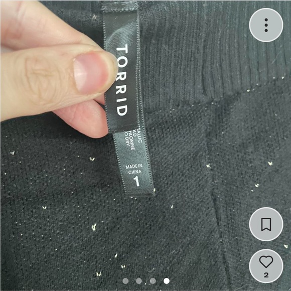 Torrid black with gold sparkly ombré knit jogger leggings - Picture 4 of 4